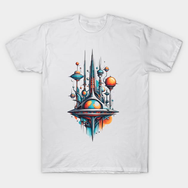 Futuristic Elegance: Minimalist Marvels T-Shirt by AlexBRD